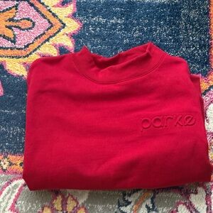 Parke embossed mockneck